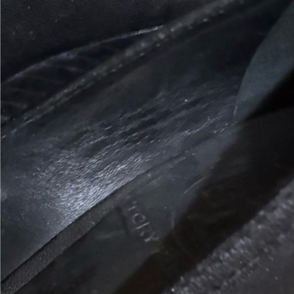 Tory Burch Black Heels with Gold Emblem - Picture 8 of 13